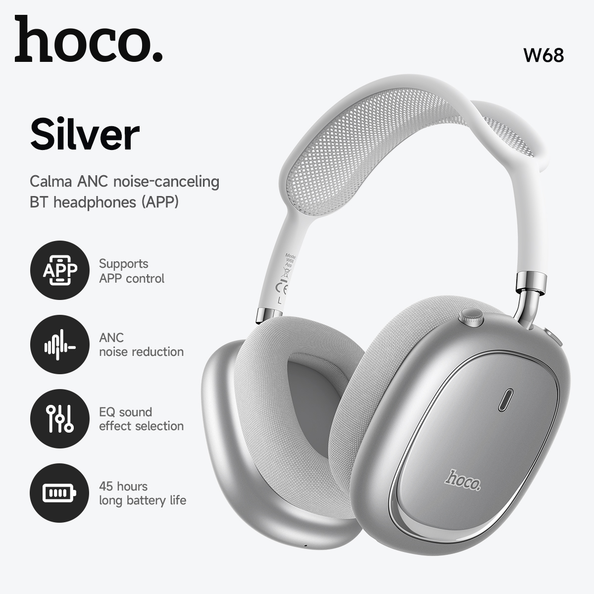 Anc Wireless Over Ear Headphones - Over-the-ear ANC Noise Cancelling Bluetooth 6.0