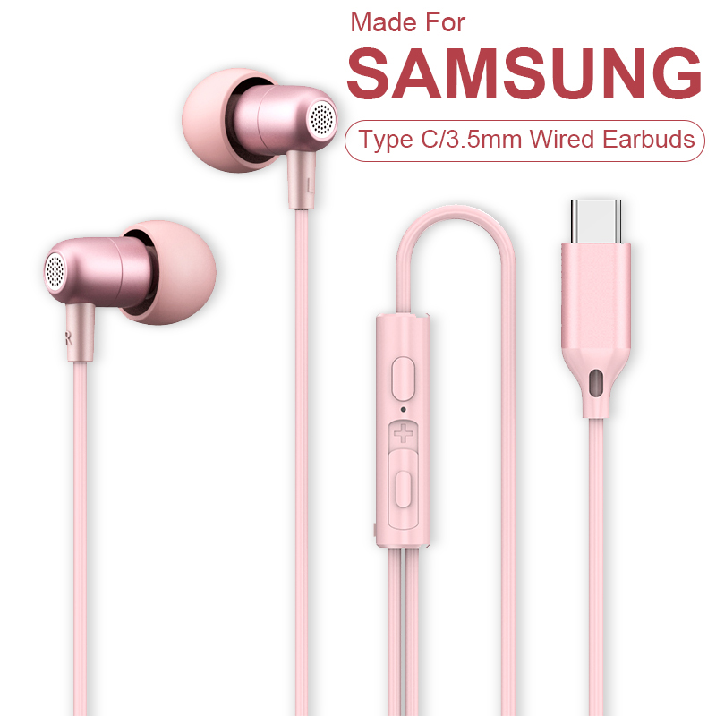 Type C Wired Earphones With Mic - Voor Samsung Galaxy S26 S25 S24