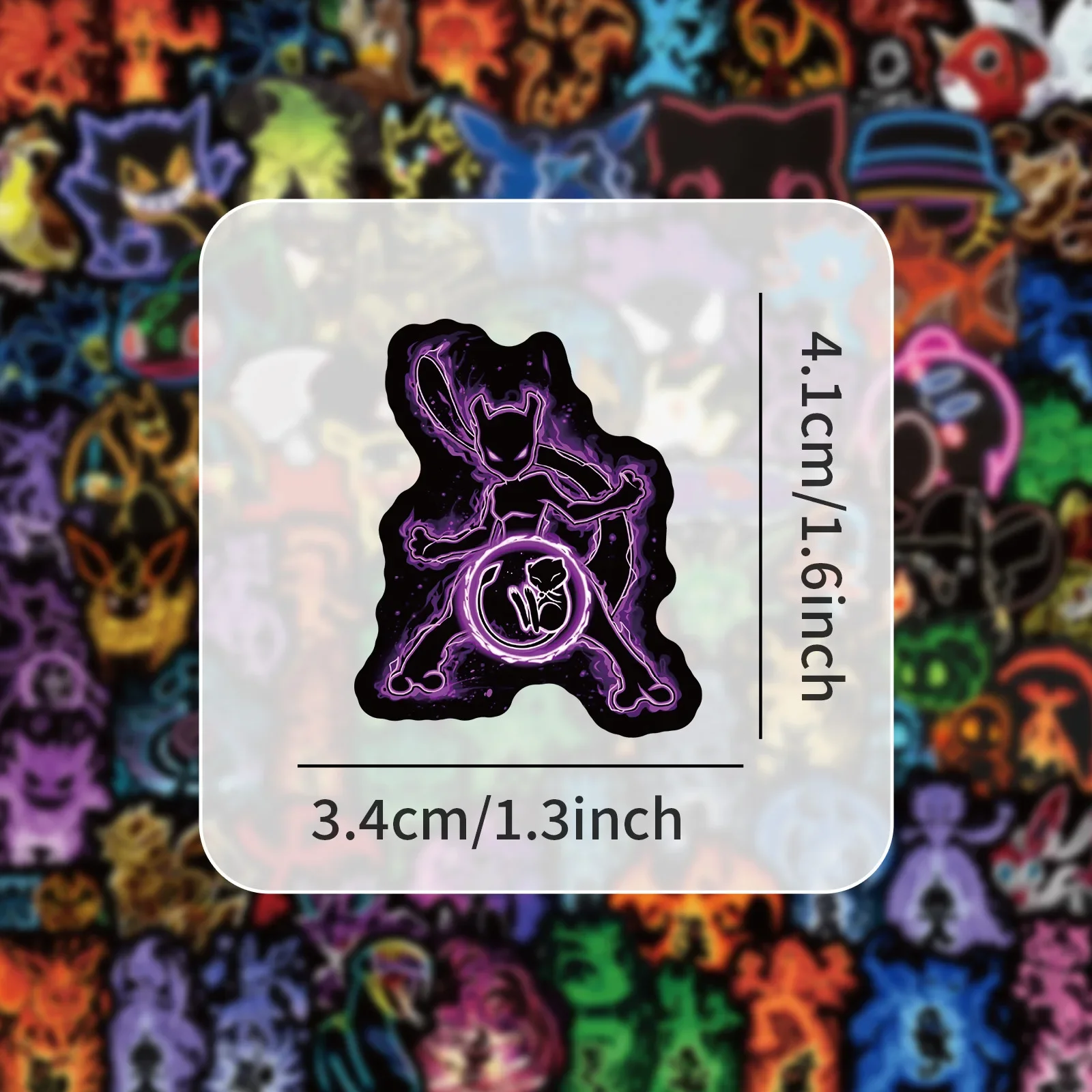 100 stuks neon Pokémon-sticker - Laptops recensie en prijs